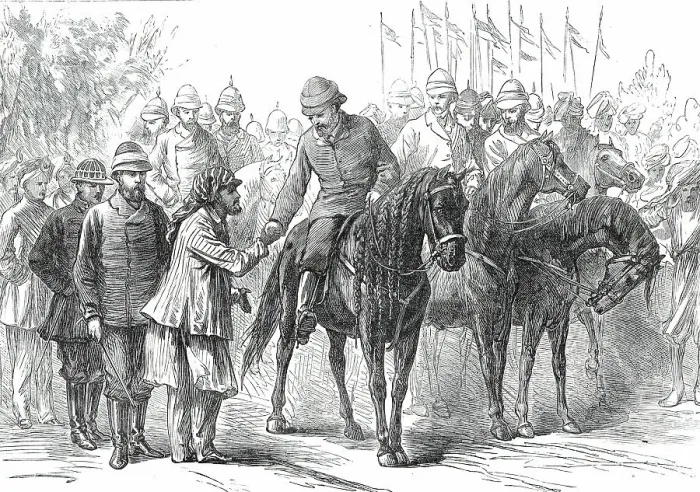 Framed Print : The Prince of Wales in the Terai: Meeting with Sir Jung Bahadoor...1876. Creator: Unknown Framed Print : The Prince of Wales in the Terai: Meeting with Sir Jung Bahadoor...1876. Creator: Unknown