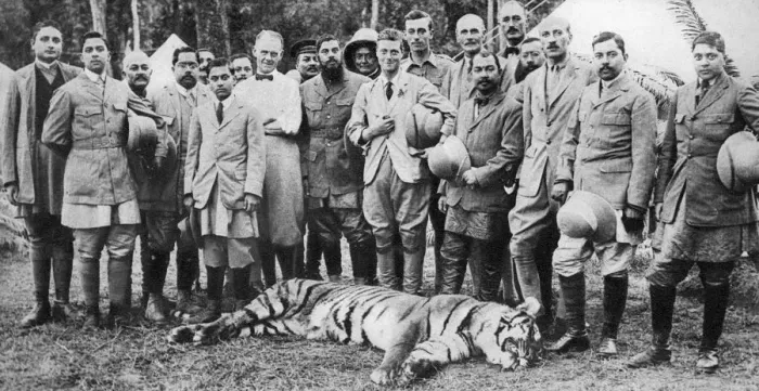 Framed Print : The Prince of Wales tiger shooting in Nepal, the Indian Tour, 1921 Framed Print : The Prince of Wales tiger shooting in Nepal, the Indian Tour, 1921