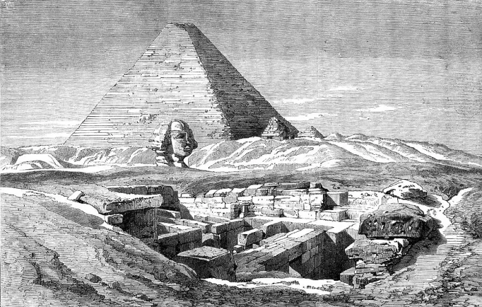 Framed Print : The Prince of Wales Visit to Egypt: the Sphinx at Djizeh and the recent excavations around... 1862 Creator: Unknown Framed Print : The Prince of Wales Visit to Egypt: the Sphinx at Djizeh and the recent excavations around... 1862 Creator: Unknown