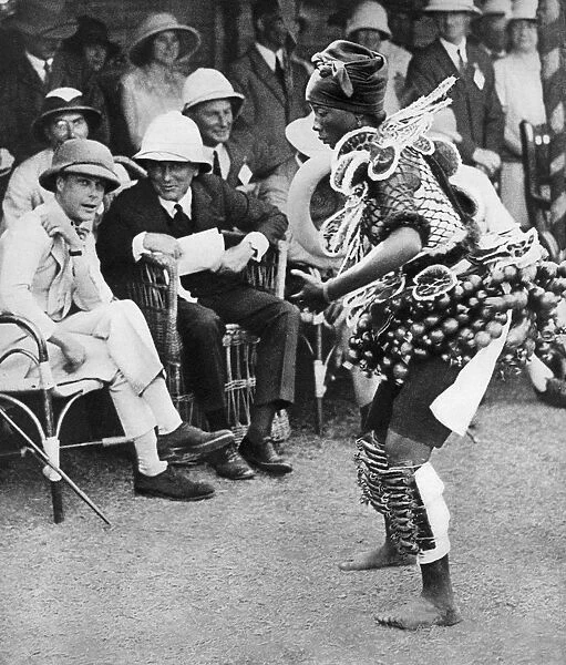 The Prince of Wales watching a traditional dance, Freetown, Sierra Leone, 1925