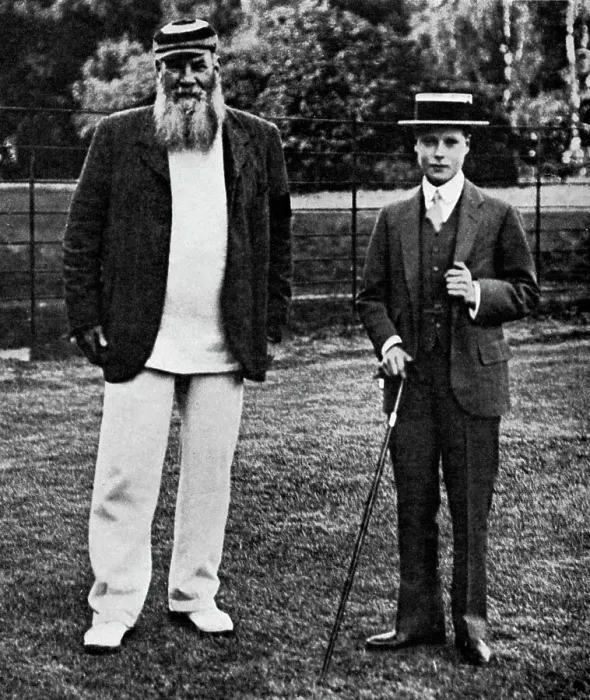 Framed Print : The Prince of Wales and WG Grace, 1911 (1951) Framed Print : The Prince of Wales and WG Grace, 1911 (1951)