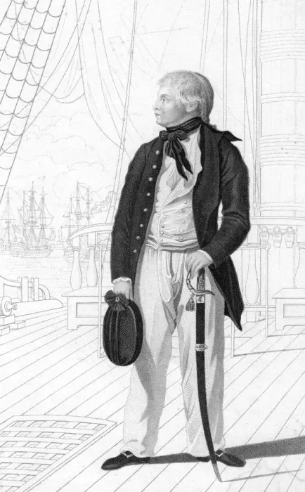 Framed Print : Prince William Henry as a midshipman on board the Prince George, (1831). Artist: R Page Framed Print : Prince William Henry as a midshipman on board the Prince George, (1831). Artist: R Page
