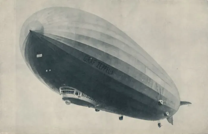 Framed Print : A Prince of Zeppelins That Flew The World Round and Feared Not Storm Nor Tropic Sun, c1935 Framed Print : A Prince of Zeppelins That Flew The World Round and Feared Not Storm Nor Tropic Sun, c1935