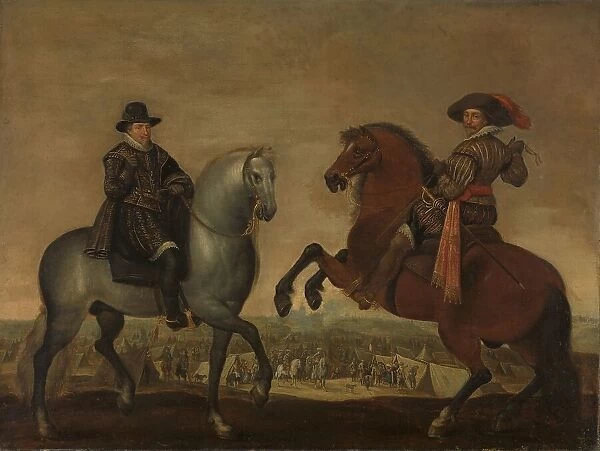 Princes Maurits and Frederik Hendrik on Horseback, c.1630-c.1635. Creator: Workshop of Pauwels van Hillegaert