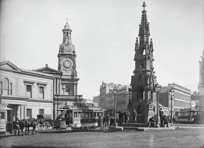 Framed Print : Princes Street, Dunedin, c1880s. Creator: Burton Brothers Framed Print : Princes Street, Dunedin, c1880s. Creator: Burton Brothers