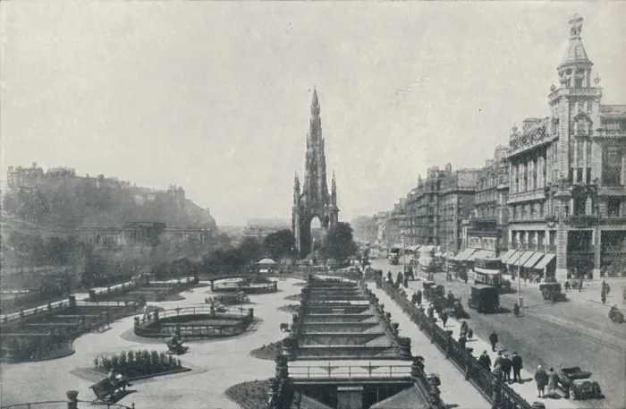 Framed Print : Princes Street, Edinburgh, 1910. Artist: Valentine & Sons Ltd