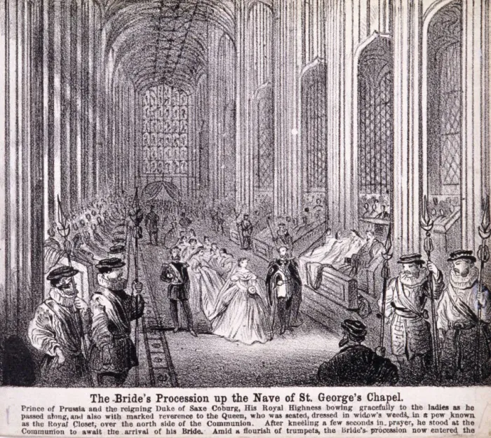 Framed Print : Princess Alexandra processing up the nave of St Georges Chapel, Windsor Castle, 1863 Framed Print : Princess Alexandra processing up the nave of St Georges Chapel, Windsor Castle, 1863