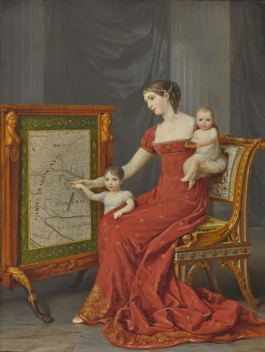 Framed Print : Princess Augusta, Madame de Beauharnais (1788-1851), Duchess of Leuchtenberg, with her Daughters Jos Framed Print : Princess Augusta, Madame de Beauharnais (1788-1851), Duchess of Leuchtenberg, with her Daughters Jos