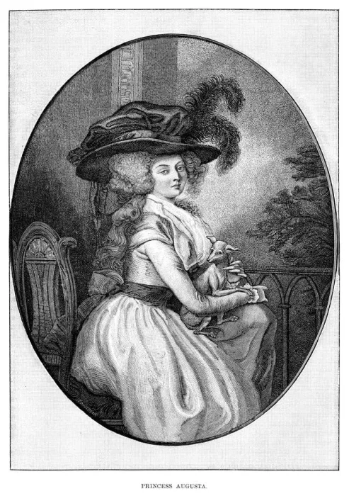 Framed Print : Princess Augusta, second daughter of George III, 19th century Framed Print : Princess Augusta, second daughter of George III, 19th century