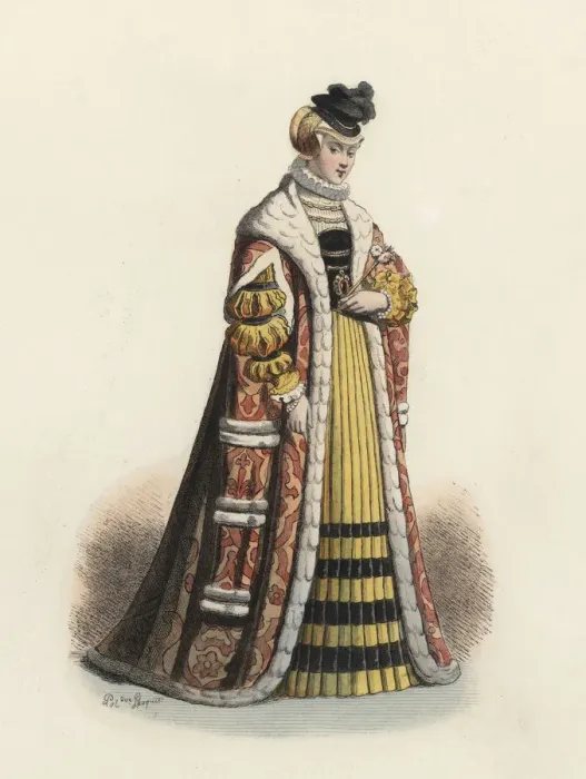 Framed Print : Princess of Bavaria, in the modern age, color engraving 1870 Framed Print : Princess of Bavaria, in the modern age, color engraving 1870