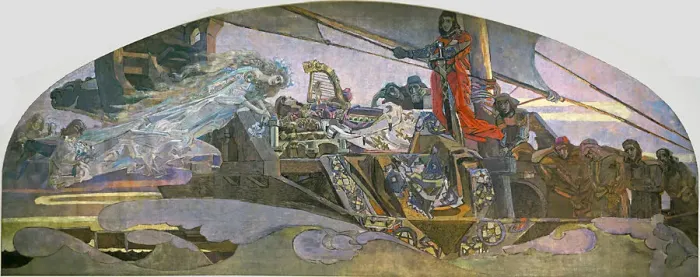 Framed Print : Princess of Dream (La Princesse lointaine), 1896. Artist: Vrubel, Mikhail Alexandrovich (1856-1910) Framed Print : Princess of Dream (La Princesse lointaine), 1896. Artist: Vrubel, Mikhail Alexandrovich (1856-1910)