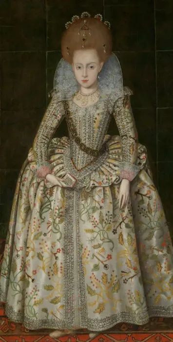 Framed Print : Princess Elizabeth (1596-1662), Later Queen of Bohemia, ca. 1606. Creator: Robert Peake I Framed Print : Princess Elizabeth (1596-1662), Later Queen of Bohemia, ca. 1606. Creator: Robert Peake I