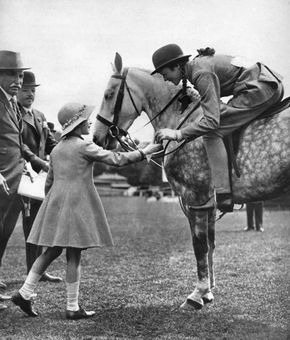 Framed Print : Princess Elizabeth at Childrens Day, Richmond Horse Show, c1936 Framed Print : Princess Elizabeth at Childrens Day, Richmond Horse Show, c1936