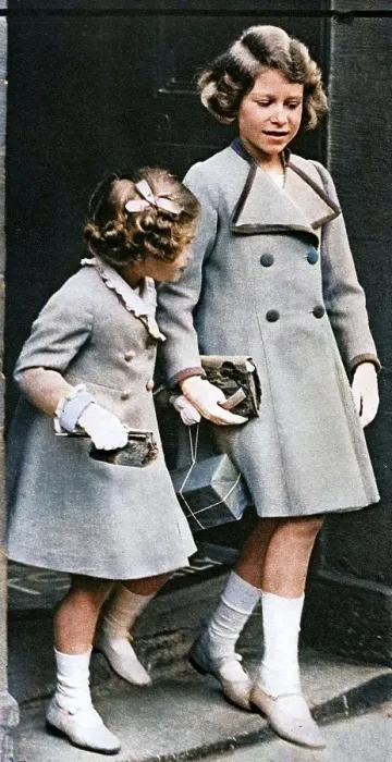 Framed Print : Princess Elizabeth and her sister, c1936. Creator: Unknown Framed Print : Princess Elizabeth and her sister, c1936. Creator: Unknown