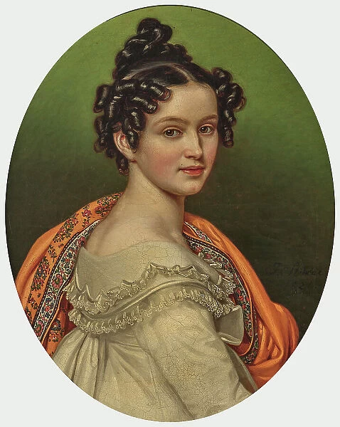 Princess Henrietta of Nassau-Weilburg (1797-1829), the wife of Archduke Charles of Austria, 1820. Creator: Stieler, Joseph Karl (1781-1858)