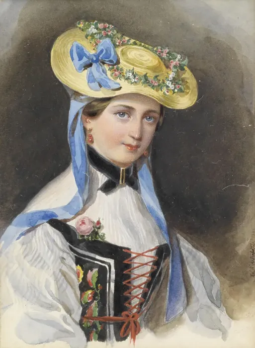Framed Print : Princess Liechtenstein in costume, 1845. Creator: Winterhalter, Franz Xavier (1805-1873) Framed Print : Princess Liechtenstein in costume, 1845. Creator: Winterhalter, Franz Xavier (1805-1873)