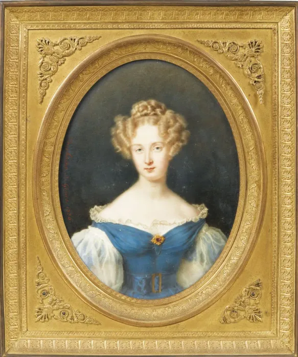 Framed Print : Princess Louise of Orleans (1812-1850), later Queen consort of the Belgians, 1830. Artist: Duchesne, Jean Baptiste Joseph (1770-1856) Framed Print : Princess Louise of Orleans (1812-1850), later Queen consort of the Belgians, 1830. Artist: Duchesne, Jean Baptiste Joseph (1770-1856)
