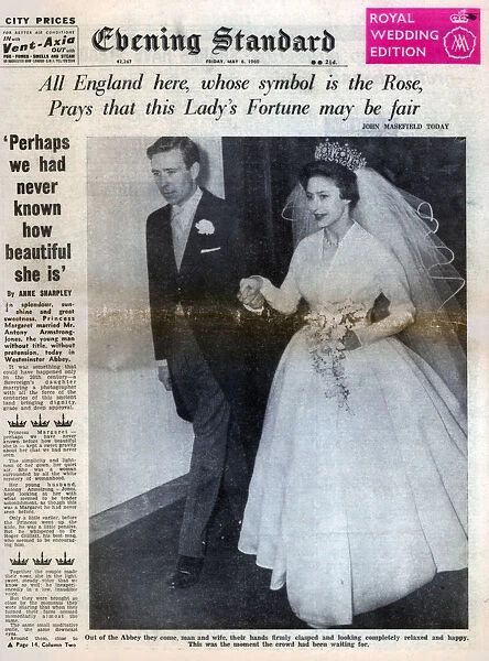 Princess Margaret marries Antony Armstrong-Jones, 6 May 1960