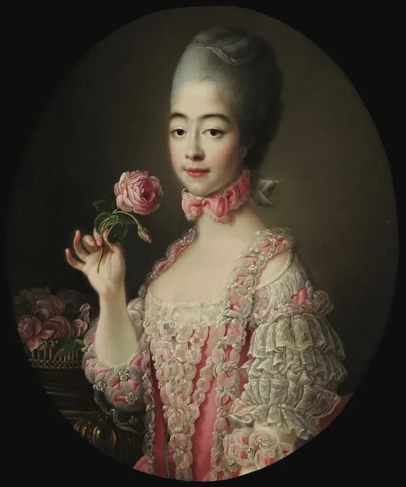 Framed Print : Princess Marie Joséphine of Savoy (1753-1810), Countess of Provence, 1772. Creator: Drouais, François-Hubert (1727-1775)