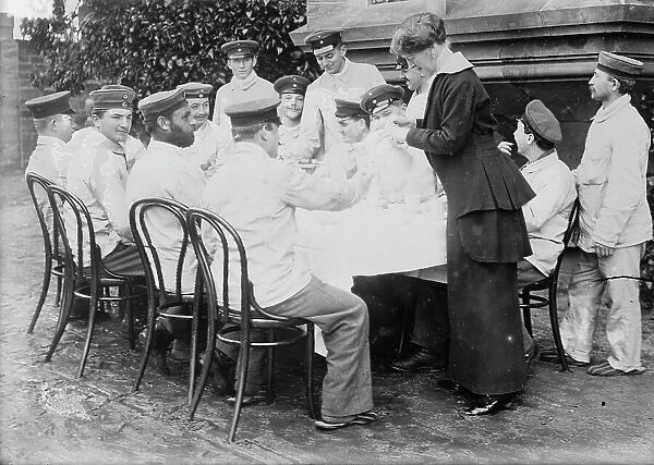 Princess Marie of Stolberg Werningen and wounded at her Chateau, between 1914 and c1915. Creator: Bain News Service