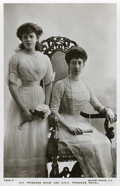 Princess Maud and the Princess Royal, c1907-c1910(?)