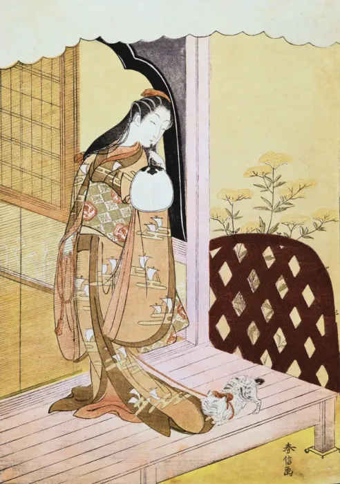 Framed Print : The Princess Nyosan, 1765. Artist: Suzuki Harunobu Framed Print : The Princess Nyosan, 1765. Artist: Suzuki Harunobu