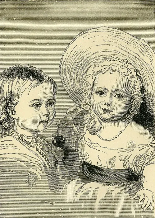Framed Print : The Princess Royal, Aged 17 Months, and the Prince of Wales, Aged 5 Months, c1841, (c1897). Creator: Unknown Framed Print : The Princess Royal, Aged 17 Months, and the Prince of Wales, Aged 5 Months, c1841, (c1897). Creator: Unknown