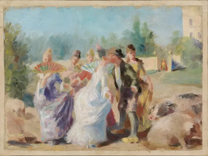 Framed Print : The Princess and the Swineherd, 1890. Creator: Magnus Enckell Framed Print : The Princess and the Swineherd, 1890. Creator: Magnus Enckell