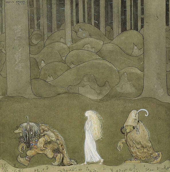 The Princess and the Trolls, 1913. Creator: John Bauer