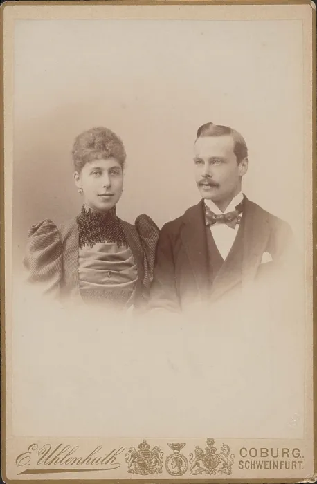 Framed Print : Princess Victoria Melita of Saxe-Coburg and Ernest Louis, Grand Duke of Hesse, c1890-1895. Creator: Photo studio E. Uhlenhuth, Coburg Framed Print : Princess Victoria Melita of Saxe-Coburg and Ernest Louis, Grand Duke of Hesse, c1890-1895. Creator: Photo studio E. Uhlenhuth, Coburg