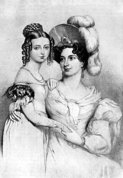 Princess Victoria and her mother in 1834, (1901). Artist: George Hayter