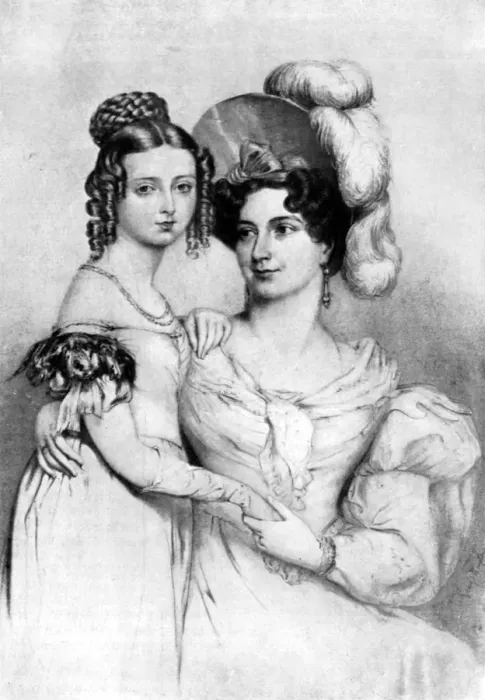 Framed Print : Princess Victoria and her mother in 1834, (1901). Artist: George Hayter Framed Print : Princess Victoria and her mother in 1834, (1901). Artist: George Hayter