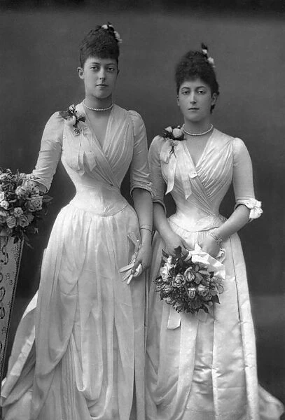 The Princesses Victoria (1868-1935) and Maud (1869-1938) of Wales, 1890. Artist: W&D Downey