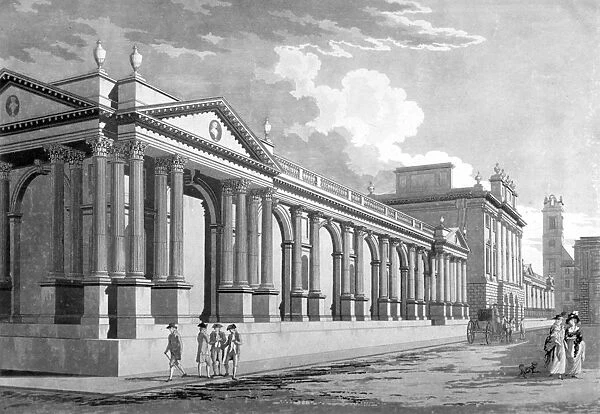 Principal front of the Bank of England, City of London, 1790