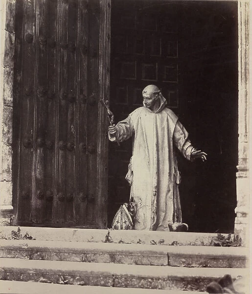 Principal Doorway of the Carthusian Monastery, Burgos, 1853. Creator: Charles Clifford