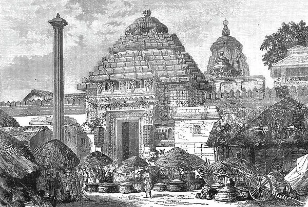 Principal Entrance to the Temple of Juggernath; Notes on the Ancient Temples of India, 1875. Creator: Unknown