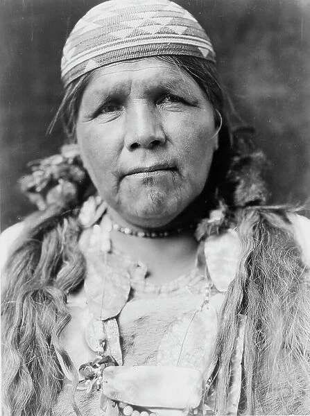 Principal female shaman of the Hupa, c1923. Creator: Edward Sheriff Curtis