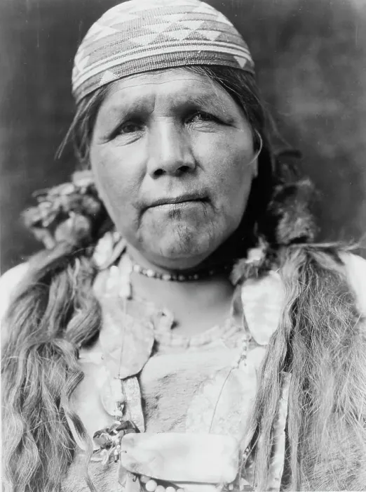 Framed Print : Principal female shaman of the Hupa, c1923. Creator: Edward Sheriff Curtis Framed Print : Principal female shaman of the Hupa, c1923. Creator: Edward Sheriff Curtis