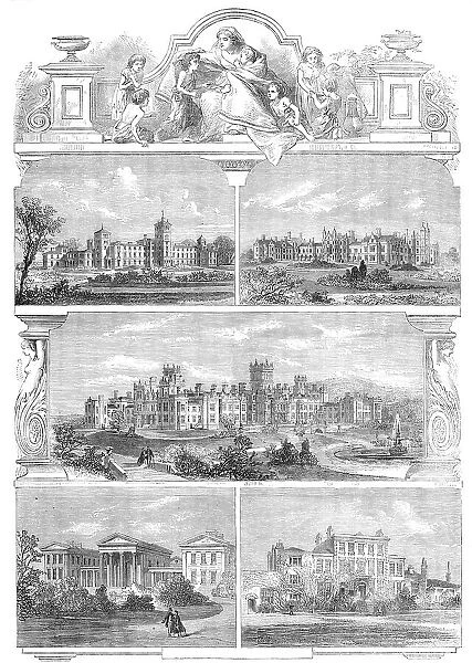 The Five Principal Institutions founded by the late Dr. Andrew Reed, 1862. Creator: Unknown