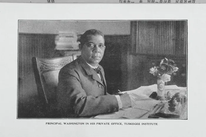 Framed Print : Principal Washington in his private office, Tuskegee Institute, 1923. Creator: Unknown Framed Print : Principal Washington in his private office, Tuskegee Institute, 1923. Creator: Unknown