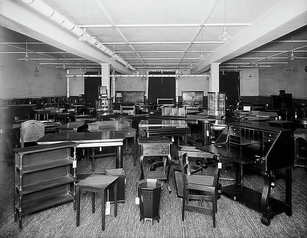 Pringle Furniture [Co. showroom with tables and miscellaneous furniture, Detroit, Mich.], c1910-1920 Creator: William H. Jackson