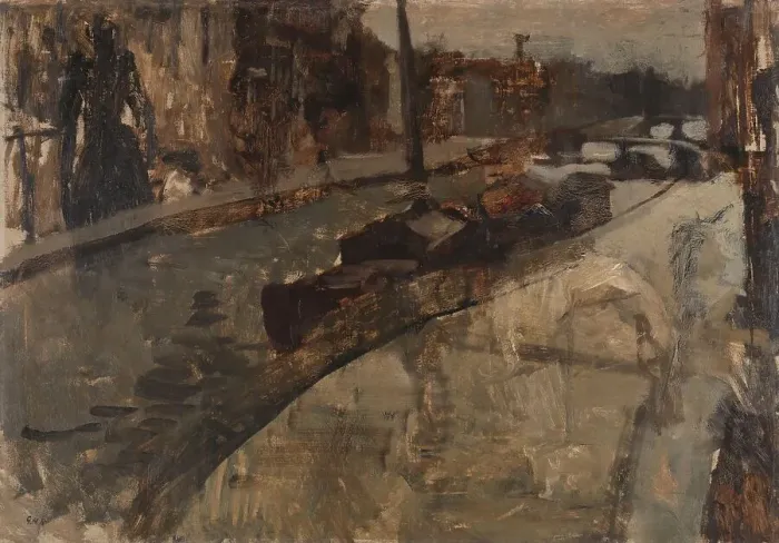 Framed Print : Prinsengracht near Lauriergracht, Amsterdam, c.1880-c.1923. Creator: George Hendrik Breitner Framed Print : Prinsengracht near Lauriergracht, Amsterdam, c.1880-c.1923. Creator: George Hendrik Breitner