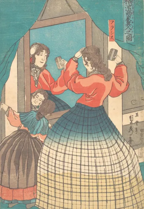 Framed Print : Print, 1861 (Bunkyu 1, 1st month). Creator: Sadahide Utagawa Framed Print : Print, 1861 (Bunkyu 1, 1st month). Creator: Sadahide Utagawa