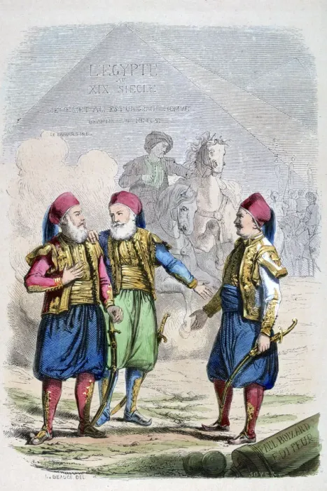Framed Print : A print from 19th Century Egypt, 1847. Artist: Jean Adolphe Beauce Framed Print : A print from 19th Century Egypt, 1847. Artist: Jean Adolphe Beauce