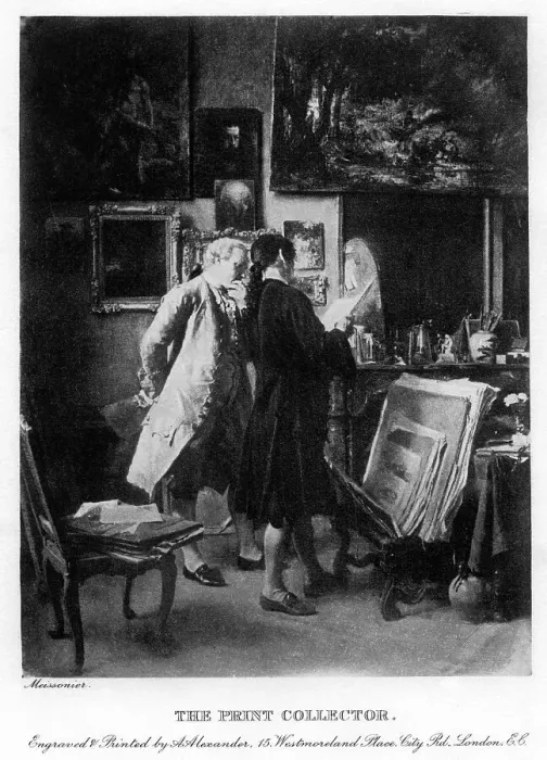 Framed Print : The Print Collector, 1908-1909. Artist: A Alexander Framed Print : The Print Collector, 1908-1909. Artist: A Alexander