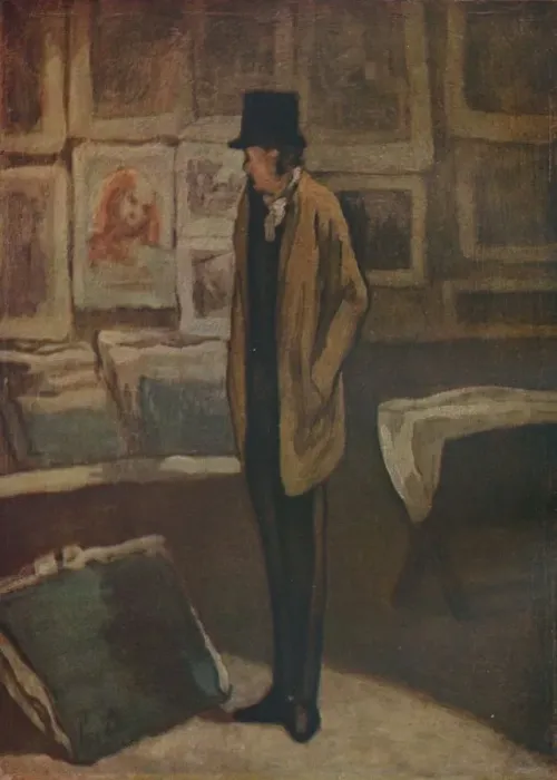 Framed Print : The Print-Lover, 1857-1860, (1937). Creator: Honore Daumier Framed Print : The Print-Lover, 1857-1860, (1937). Creator: Honore Daumier