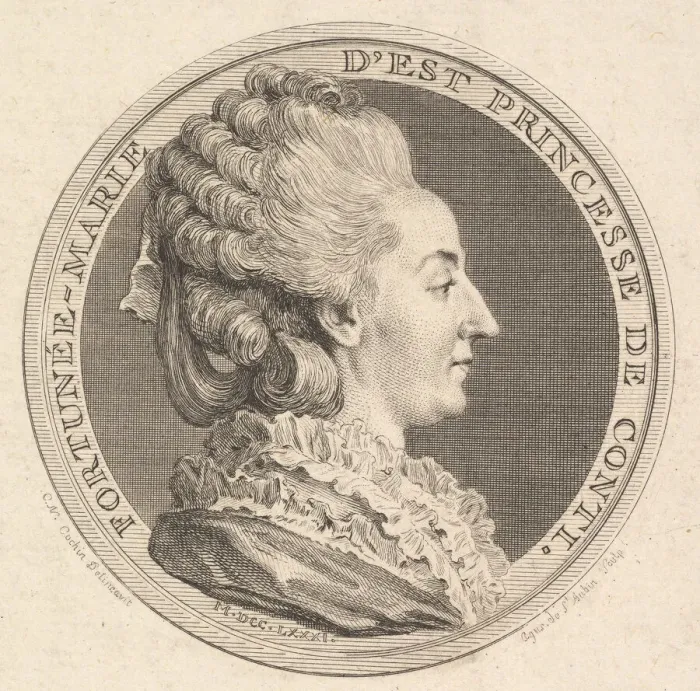 Framed Print : Print of a Portrait Medal of Fortunee-Marie d Est, Princesse de Conti, 1781 Framed Print : Print of a Portrait Medal of Fortunee-Marie d Est, Princesse de Conti, 1781