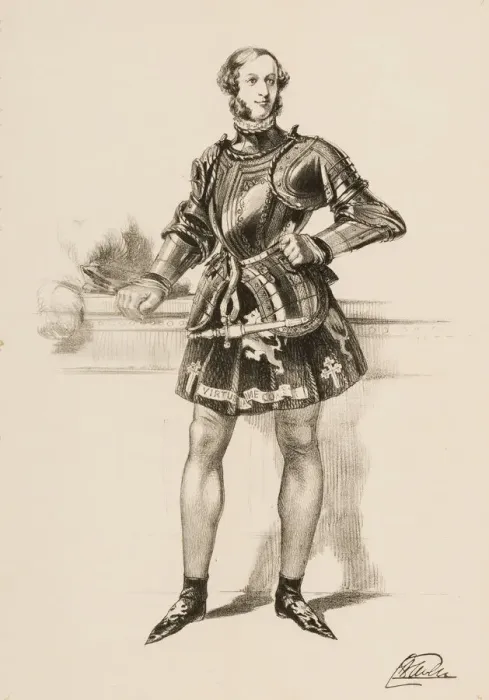 Framed Print : Print of William 2nd Earl of Craven in Costume Worn at Eglinton Tournament 1839 Framed Print : Print of William 2nd Earl of Craven in Costume Worn at Eglinton Tournament 1839