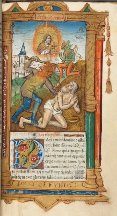 Framed Print : Printed Book of Hours (Use of Rome): fol, 78r, Job, 1510. Creator: Guillaume Le Rouge (French Framed Print : Printed Book of Hours (Use of Rome): fol, 78r, Job, 1510. Creator: Guillaume Le Rouge (French