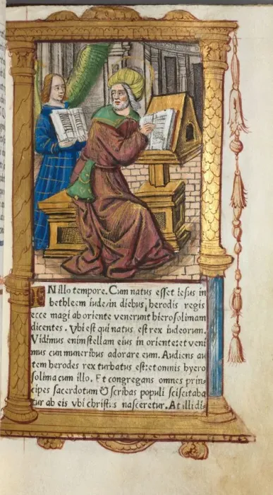 Framed Print : Printed Book of Hours (Use of Rome): fol. 19r, St. Matthew, 1510. Creator: Guillaume Le Rouge Framed Print : Printed Book of Hours (Use of Rome): fol. 19r, St. Matthew, 1510. Creator: Guillaume Le Rouge